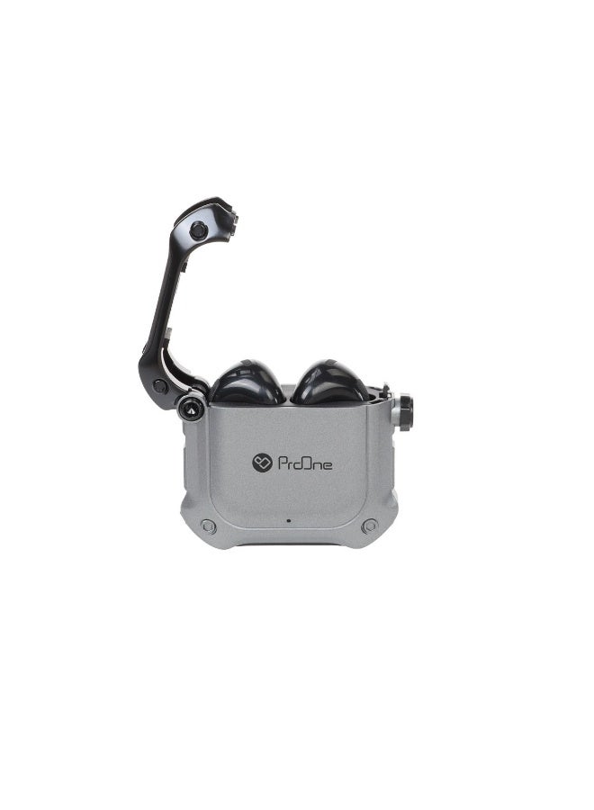 ProOne PHB3290 Bluetooth Handsfree - Bluetooth V5.3 - True Wireless Headset - Gray Wireless Earphones Compatible with Apple, Samsung, Huawei, OnePlus Crystal Clear Sound, Sleek Design - Image 2